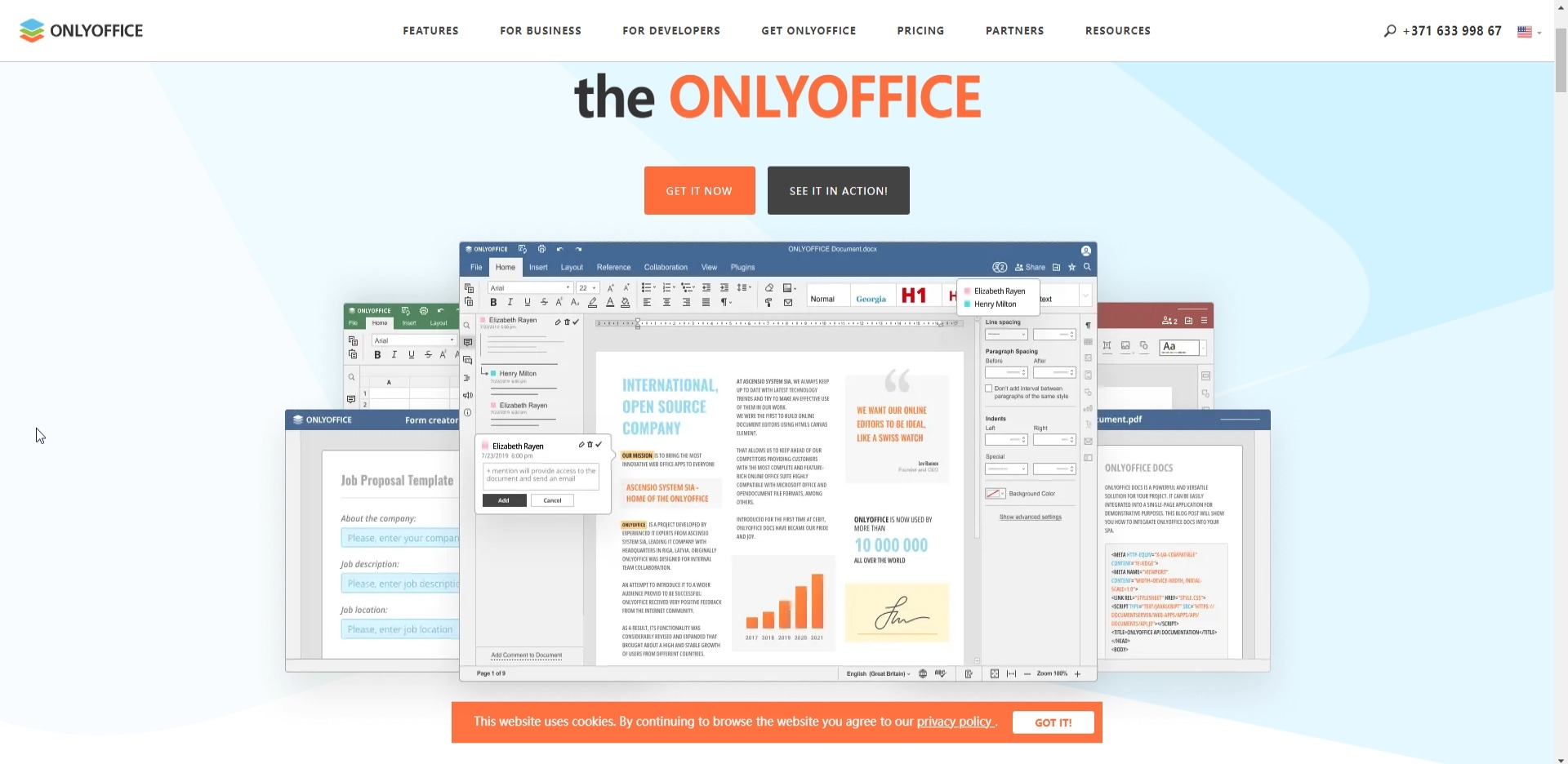 onlyoffice-功能丰富完整的组件