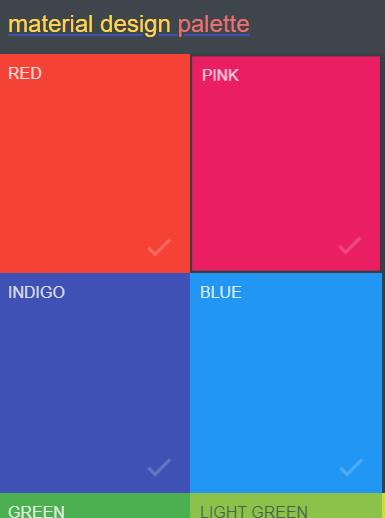 Material Google 风格配色