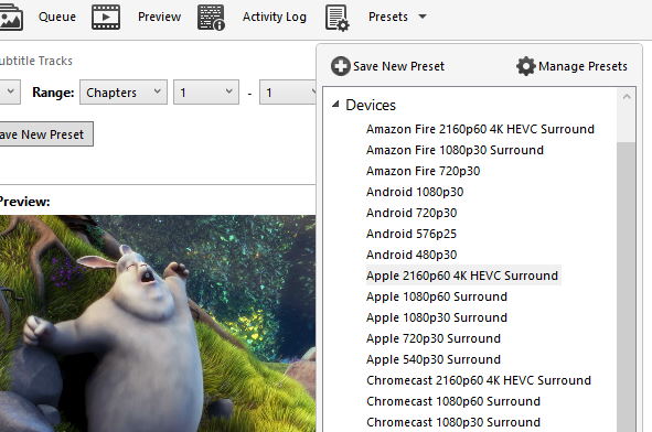 handbrake-高性能的视频编码转换