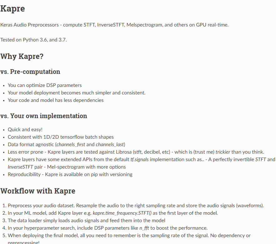 karpre-keras音频处理器