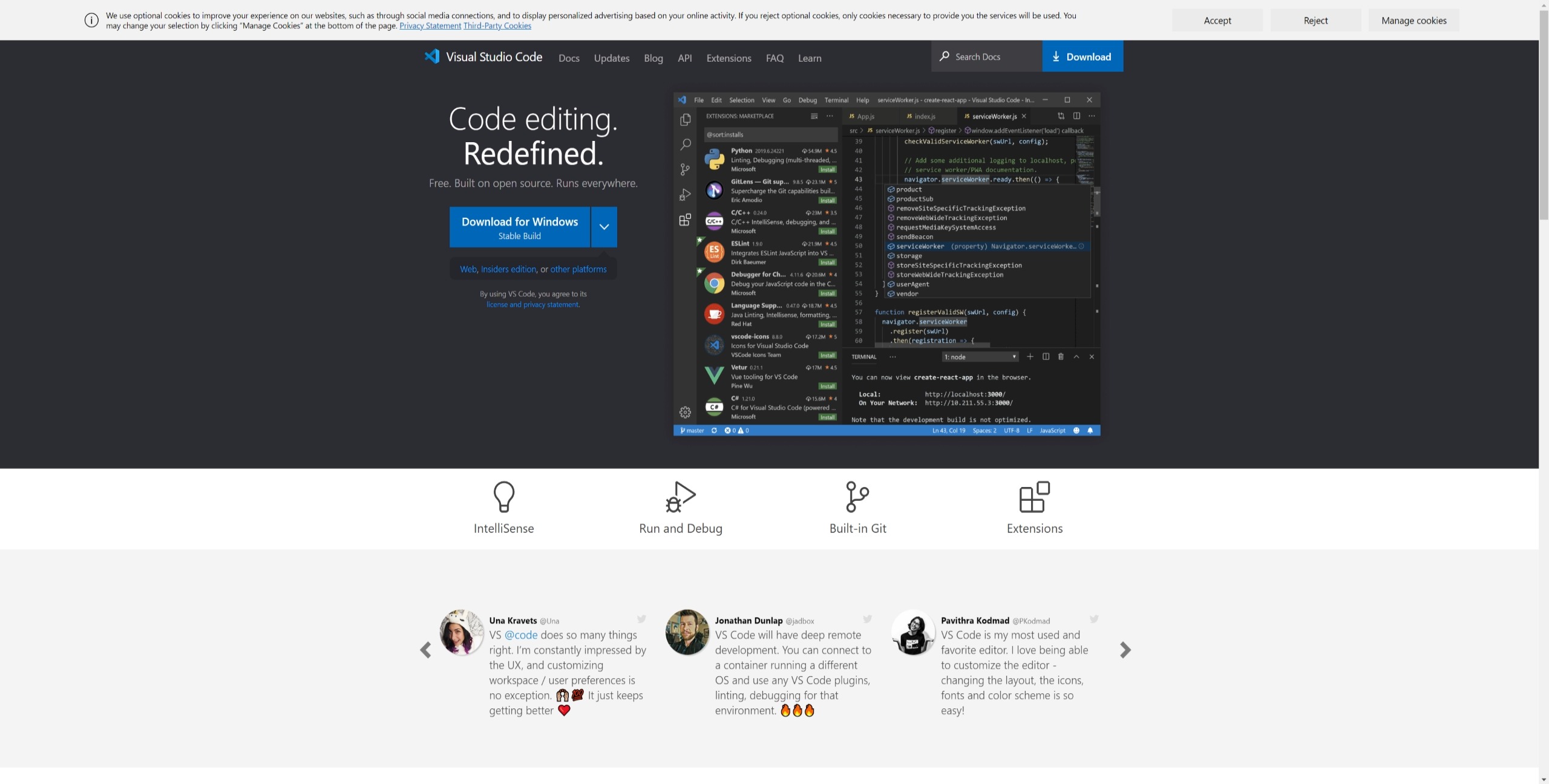 vscode-免费的web和云开发