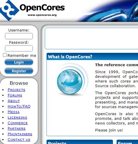 opencores 开源的硬件项目