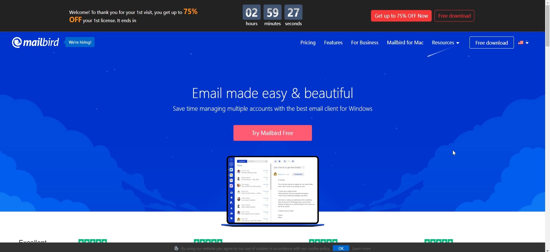 mailbird-多语言IMAP,POP3客户端