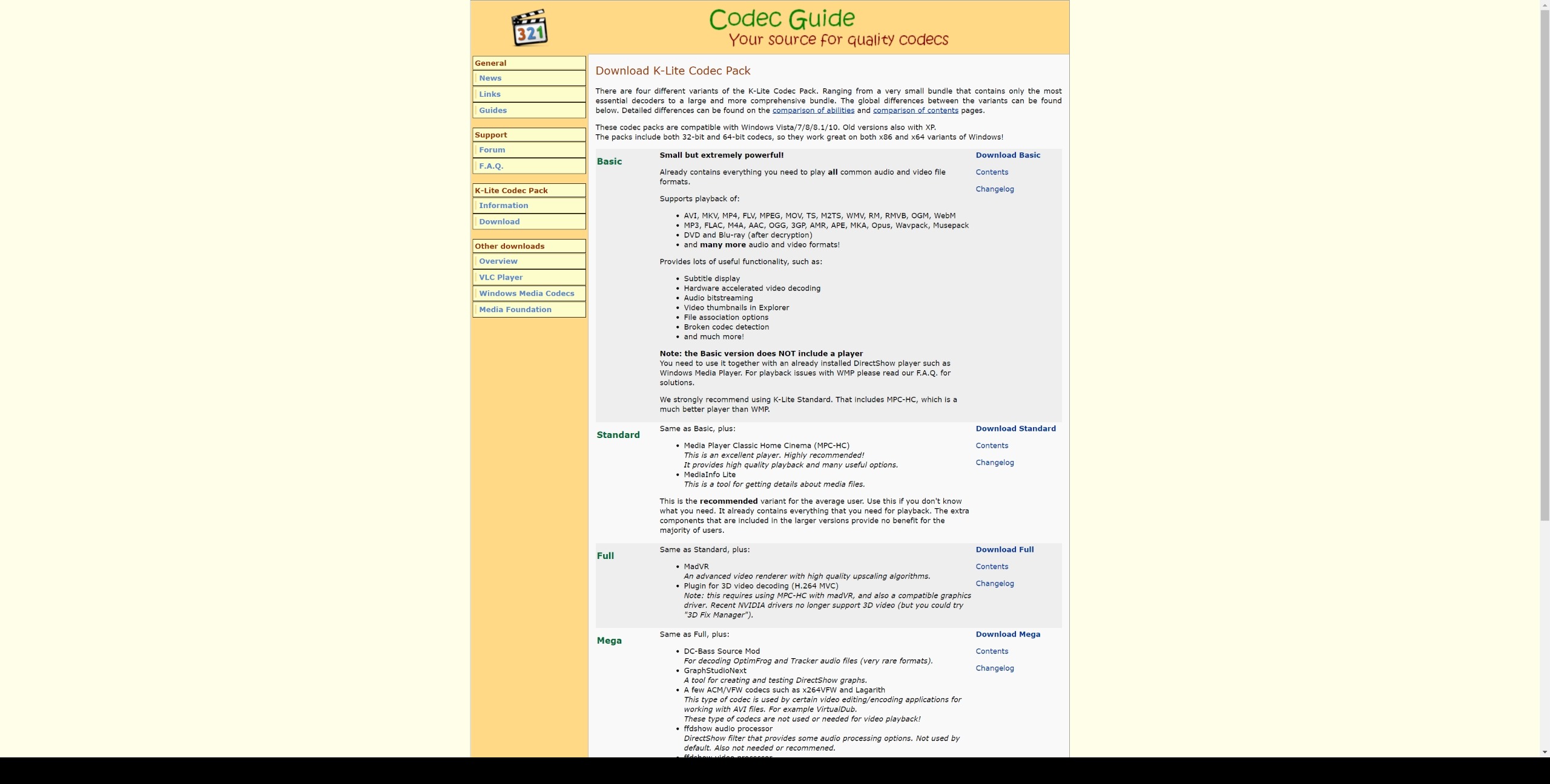 KLite codec-VFW/ACM解码器组件