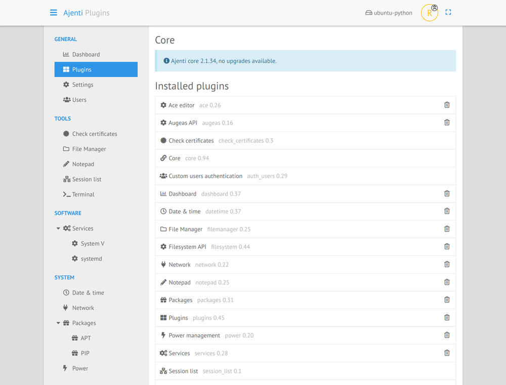 ajenti2-简单轻量级模块化