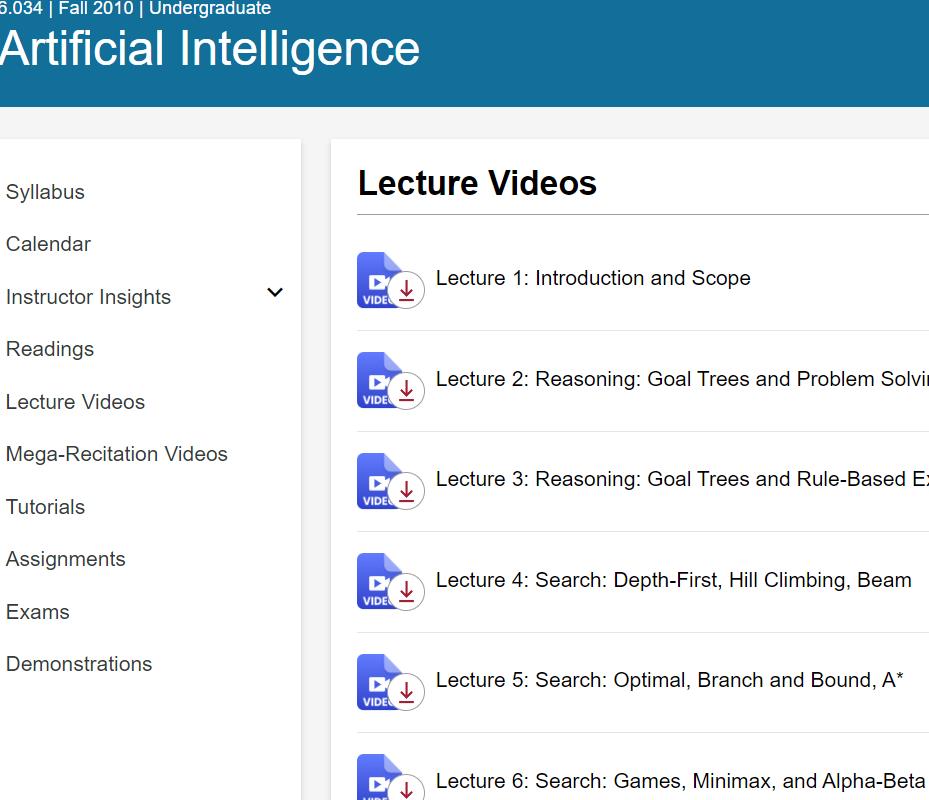 MIT 深度学习课程和课件