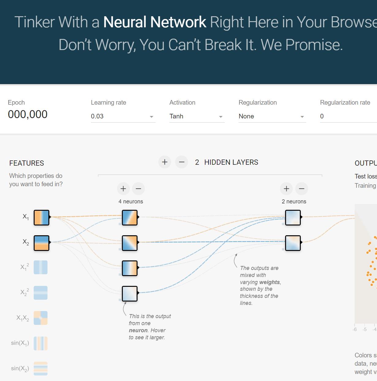 tensorflow网页运行神经网络算法