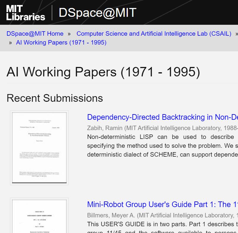 MIT 人工智能领域发表内容
