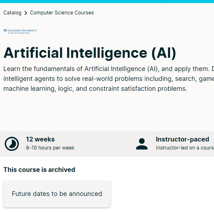 EDX: 人工智能入门