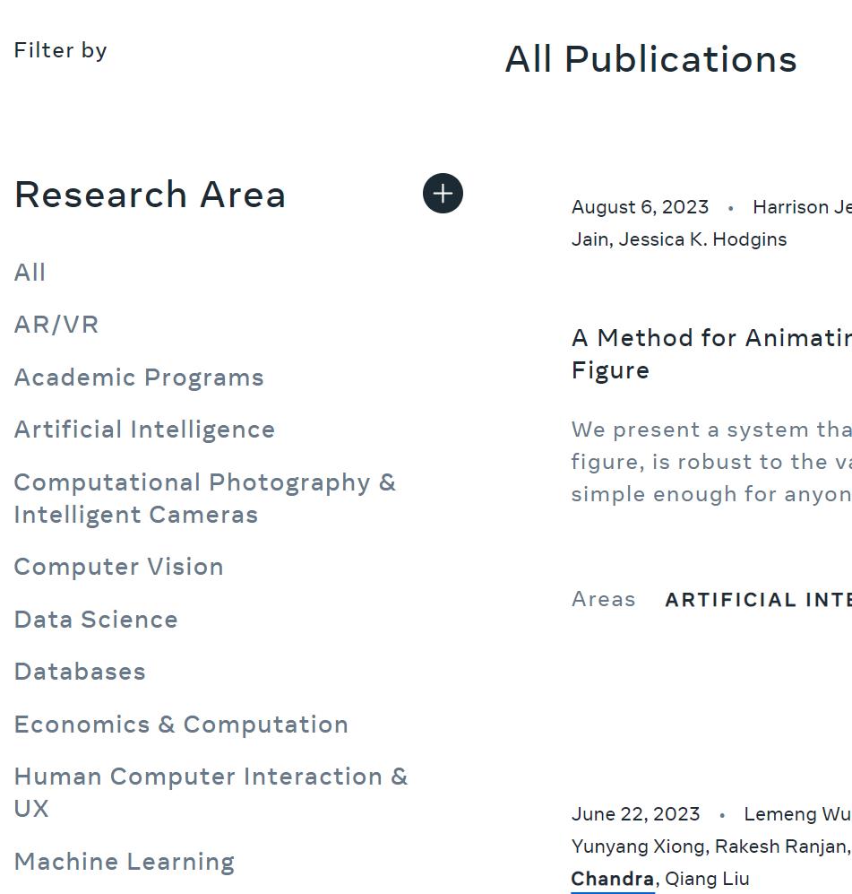 facebook 论文公开研究