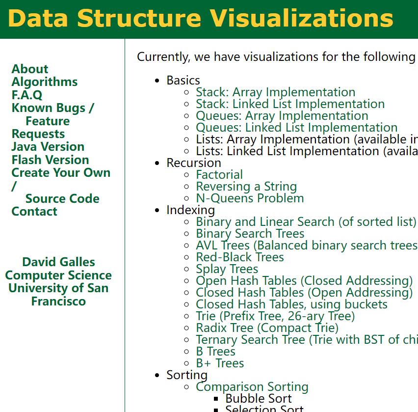 数据结构和简单算法可视化