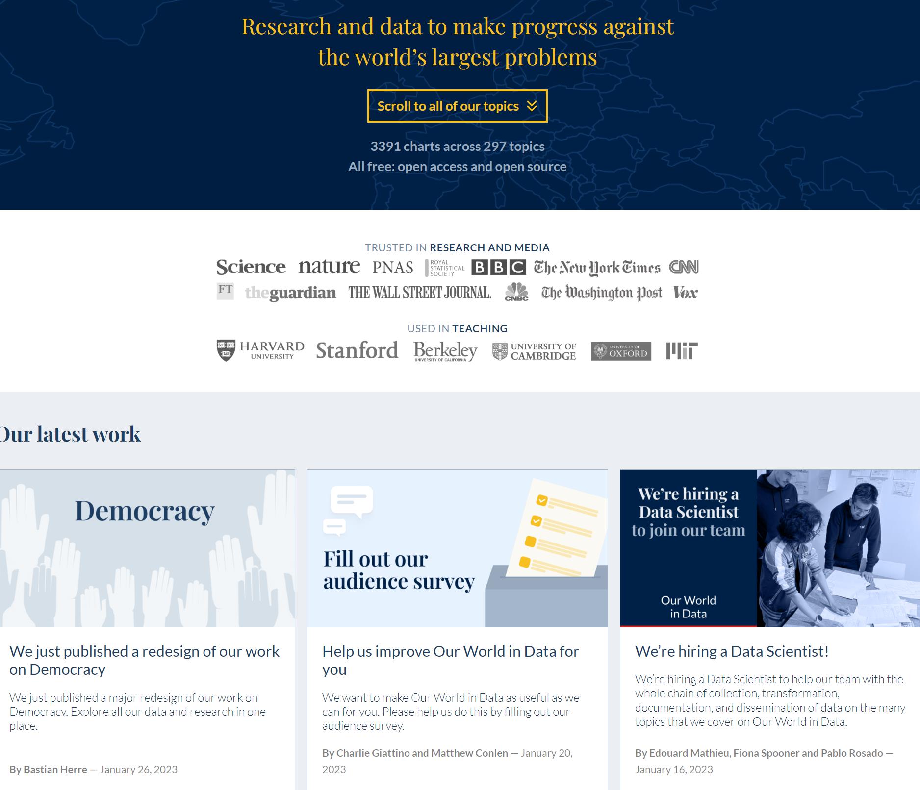 OurWorldData 数据看世界