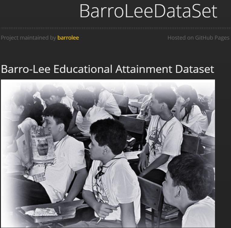 BarroLee 教育程度数据集