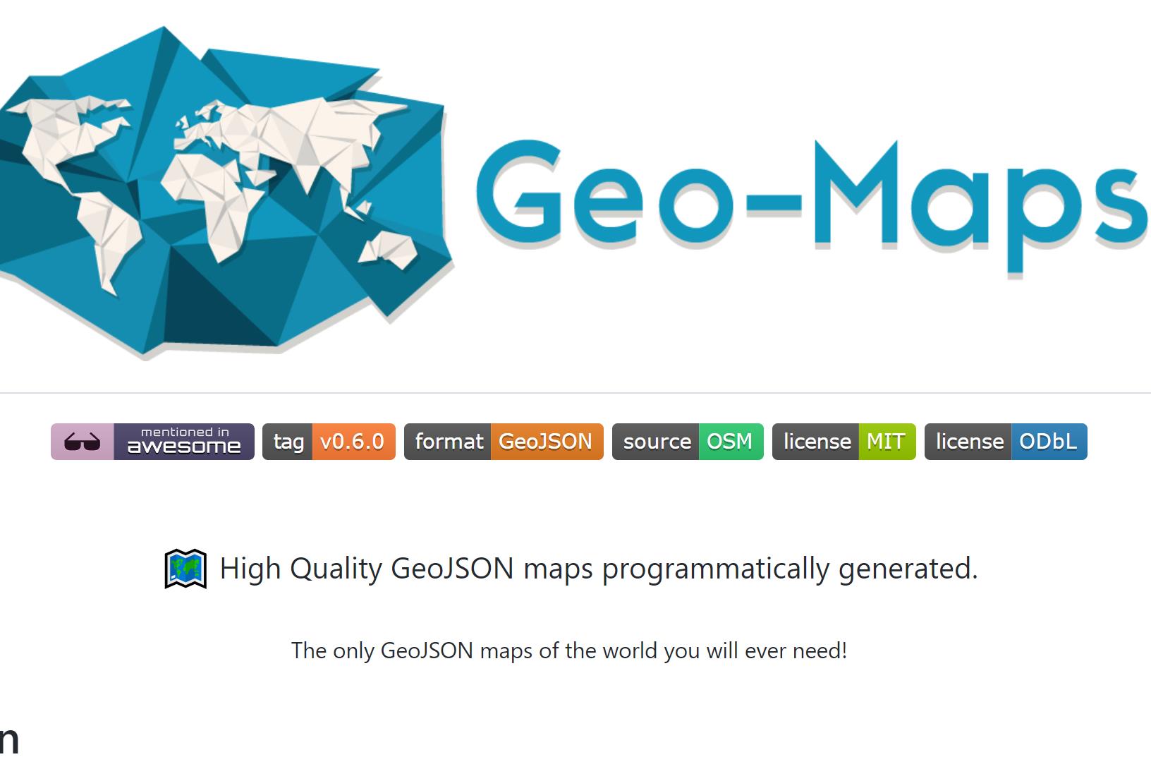 程序生成的高精度GeoJSON地图