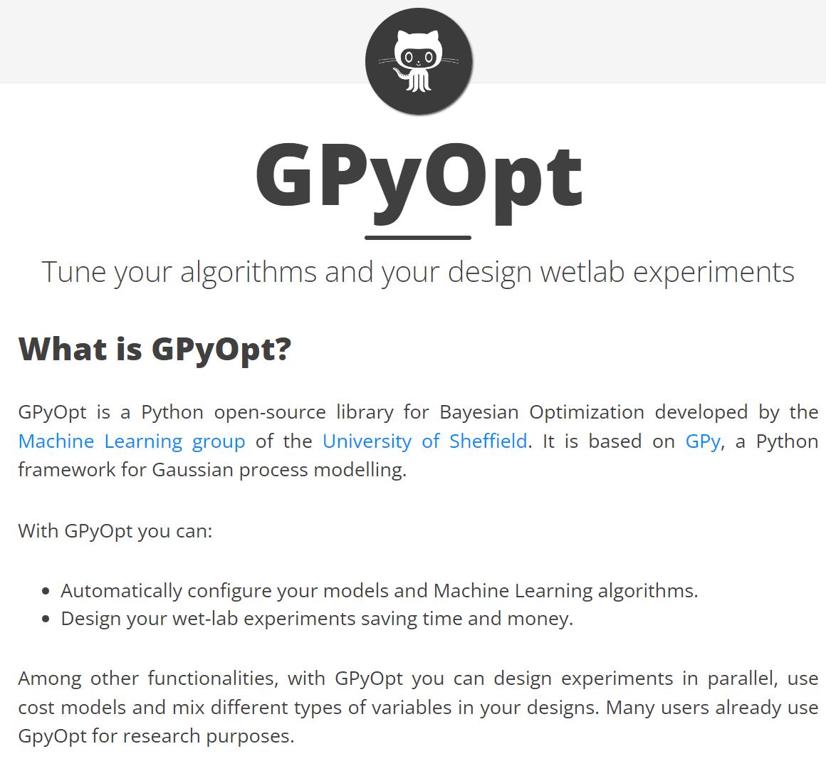 GPyOpt 高斯过程优化