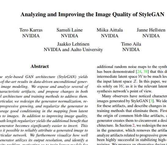 StyleGAN2 解决噪点问题