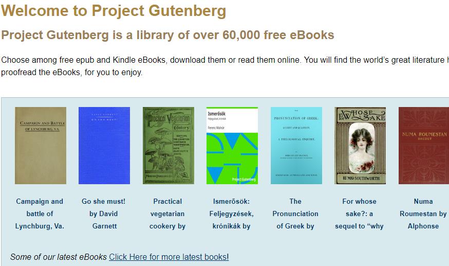 gutenberg-免费下载和阅读