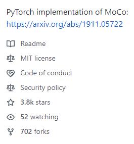 MoCov1/v2 Github 代码