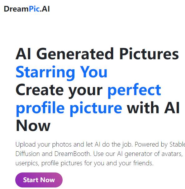 dreampic 生成个性化头像