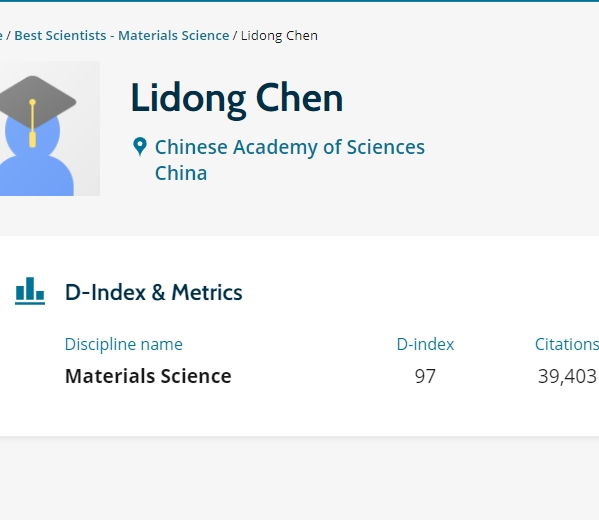 陈立东 research 指数