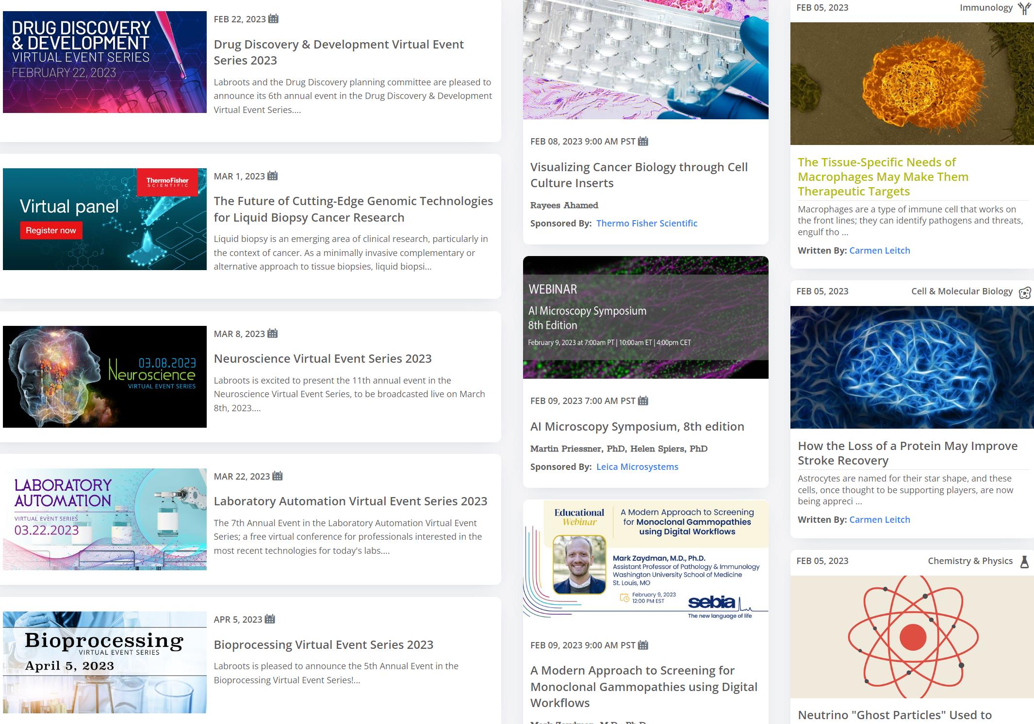 labroots 资源共享学术评论