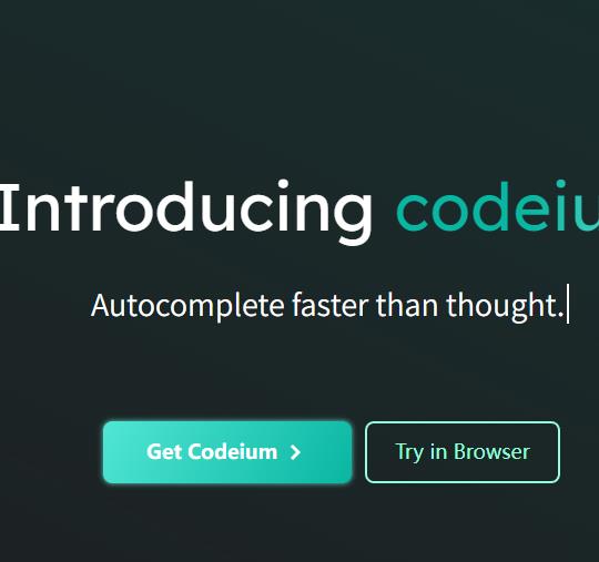 codeium 可与编辑器集成