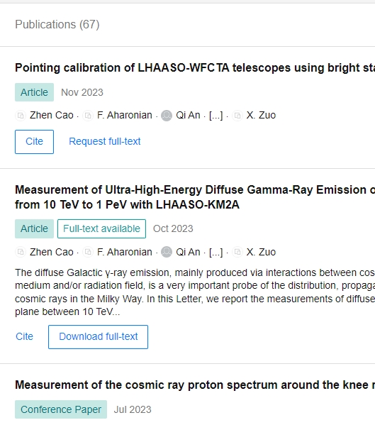  曹臻 ResearchGate 主页