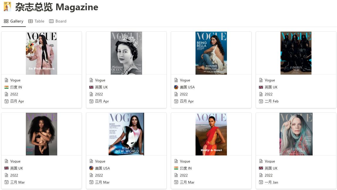 Magazine in Notion-网友分享