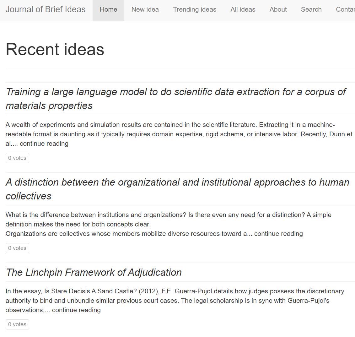 Brief Ideas 简短研究思路