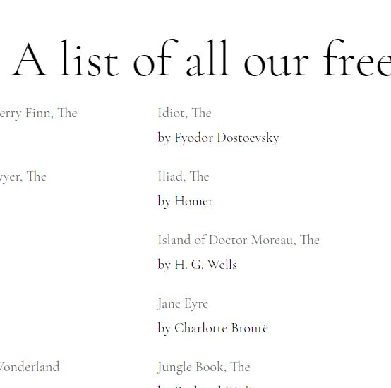 planetebook 免费英文电子书