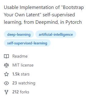 BYOL Github代码