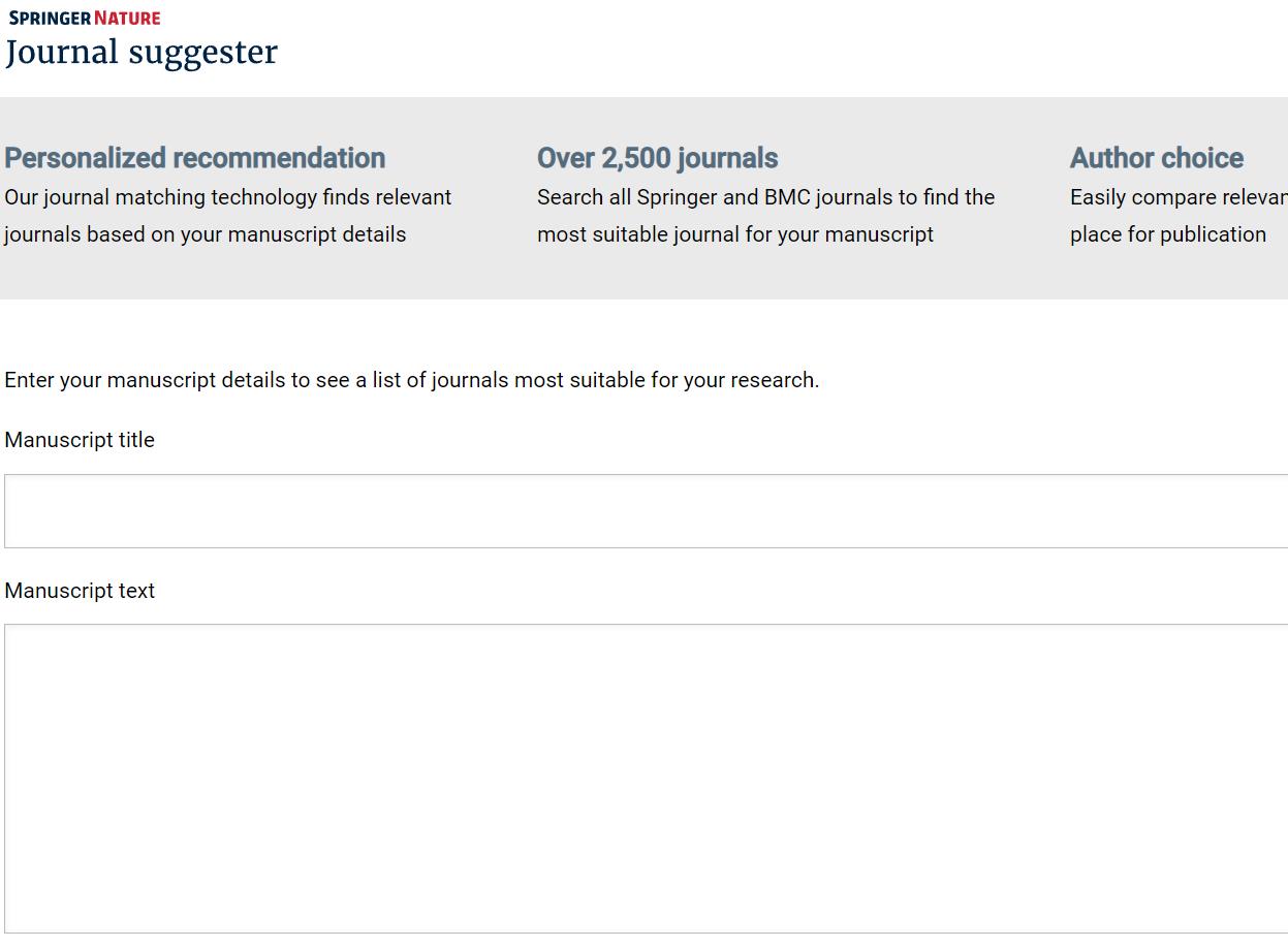 JournalSuggester影响因子拒稿率