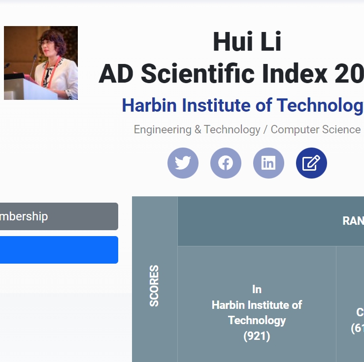 李惠 adscientificindex