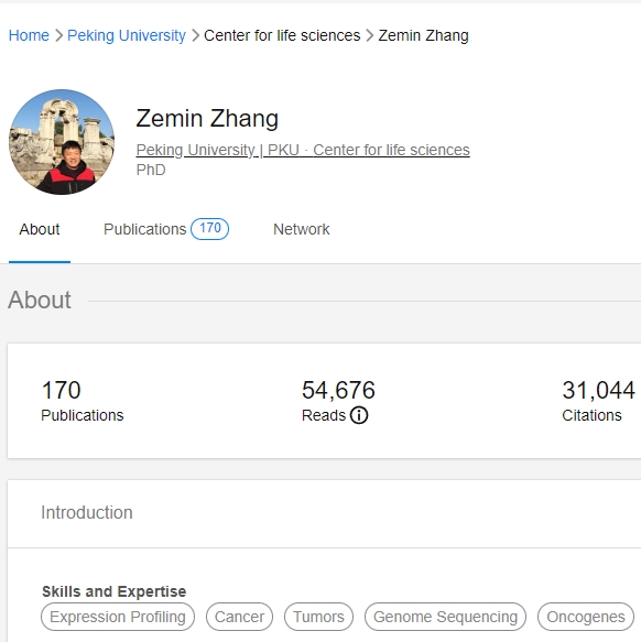 张泽民  researchgate