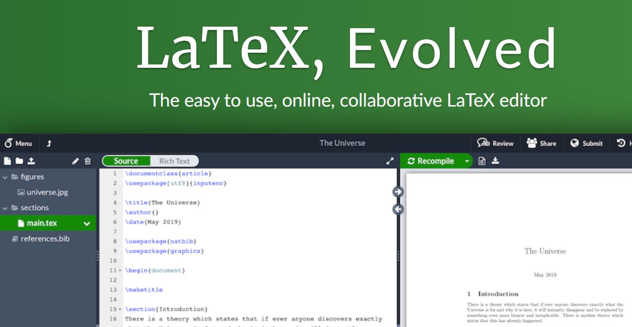 overleaf 强大的免费在线编辑
