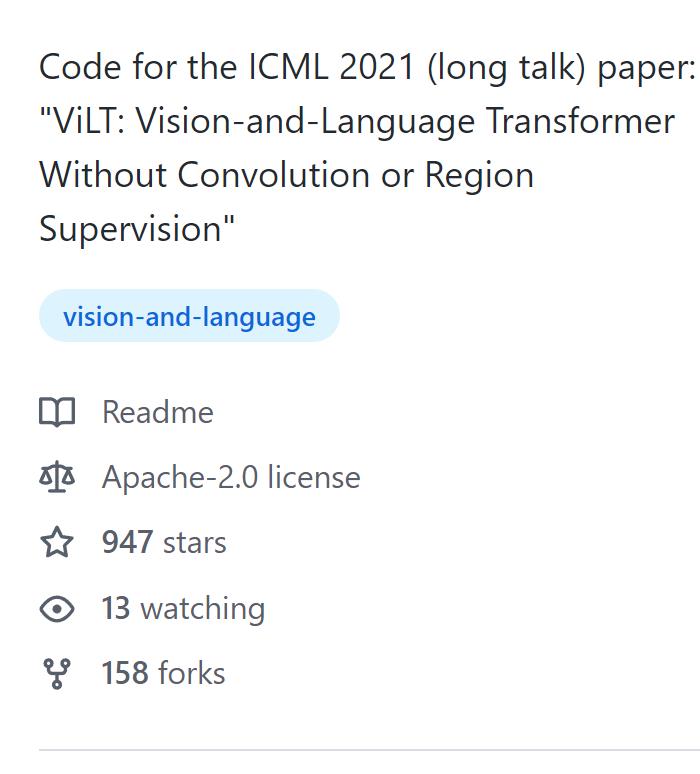 ViLT Github代码