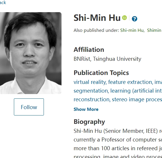 胡事民 ieeexplore