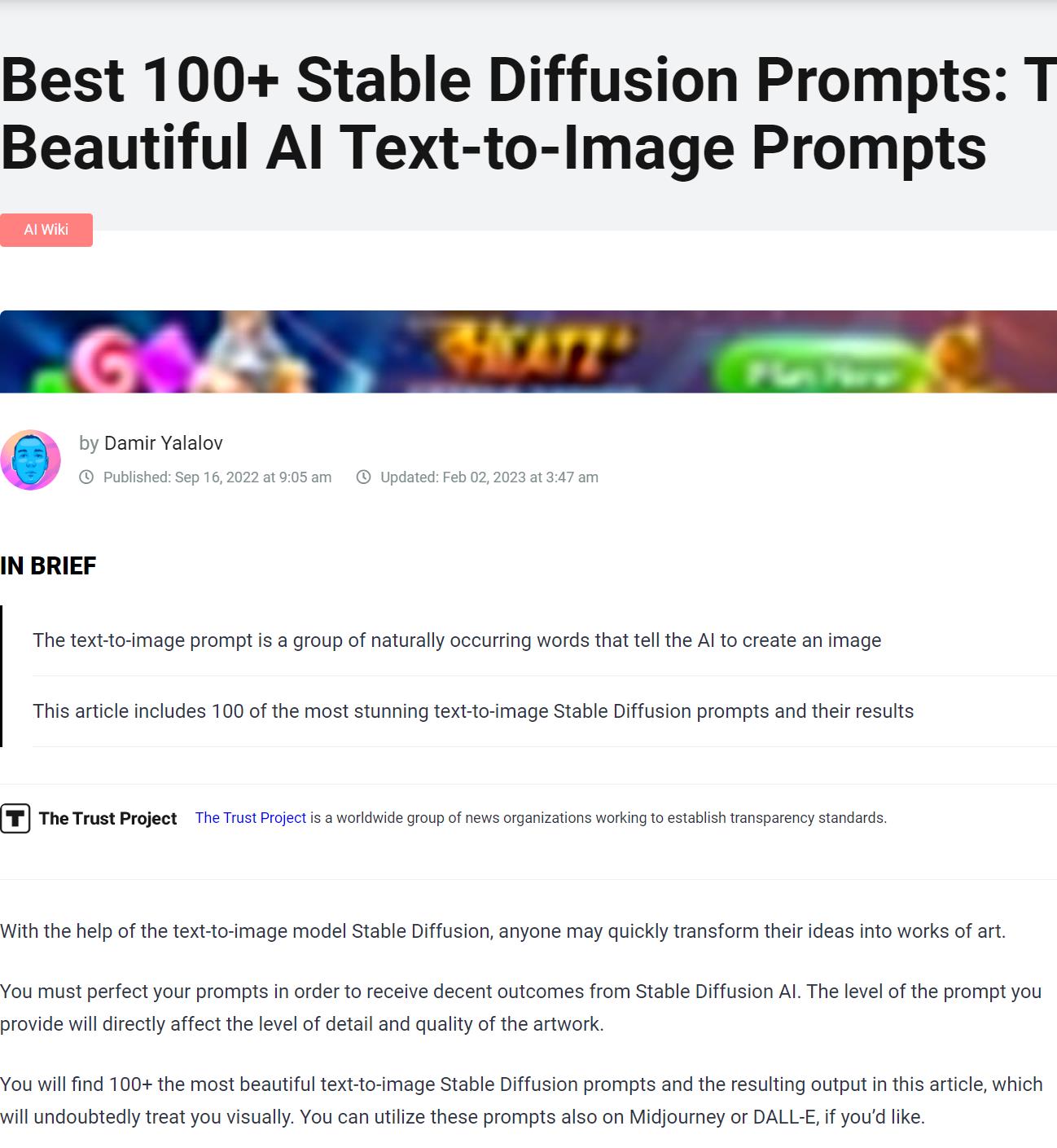 StableDiffusion 100个提示词