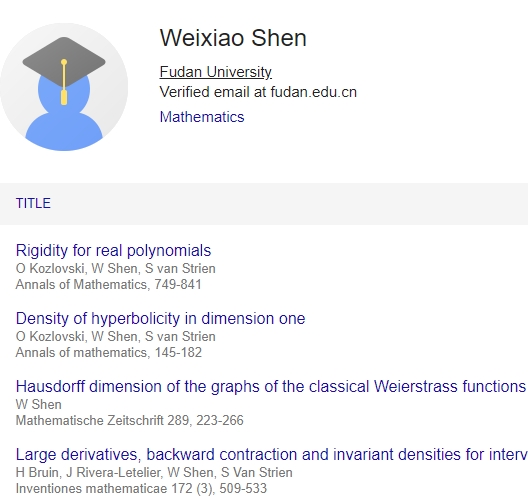 沈维孝  Google scholar