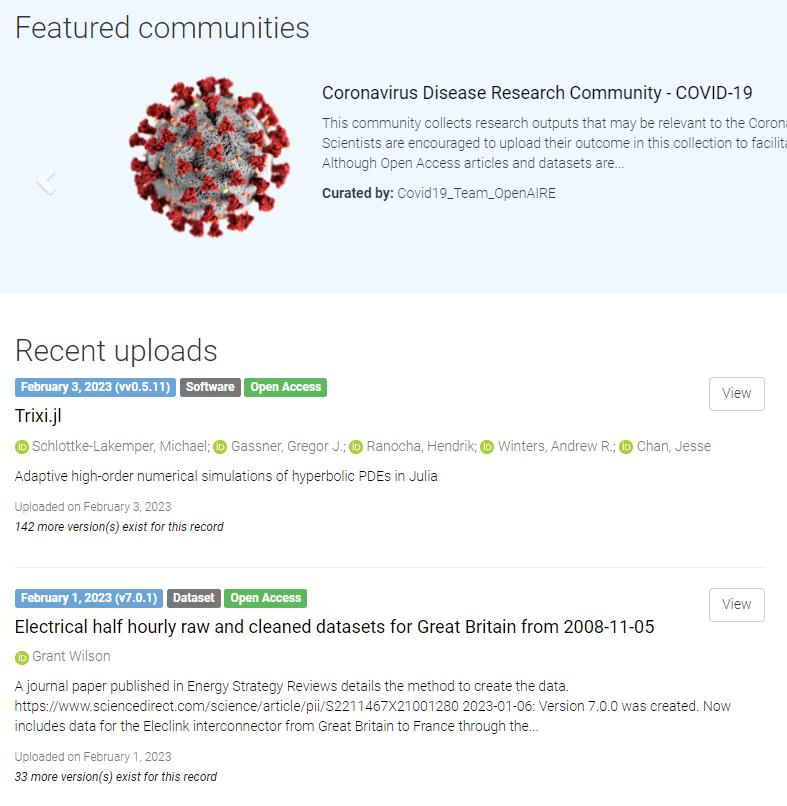 zenodo 优质的文献资源网站