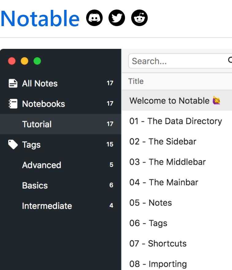notable:功能强大、简洁的笔记