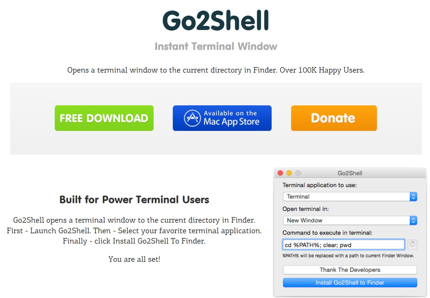 Go2Shell-Finder打开命令行