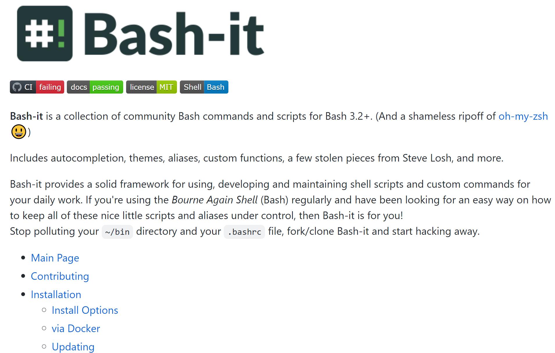 bash-it－ｂａｓｈ框架