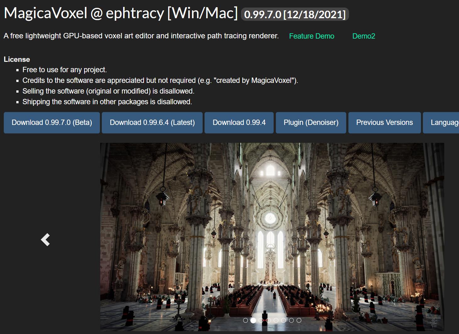MagicaVoxel－像素编辑和交互
