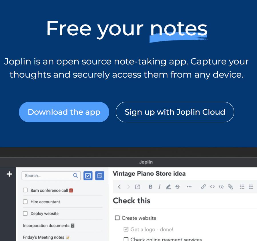 joplinapp:开源同步的笔记管理