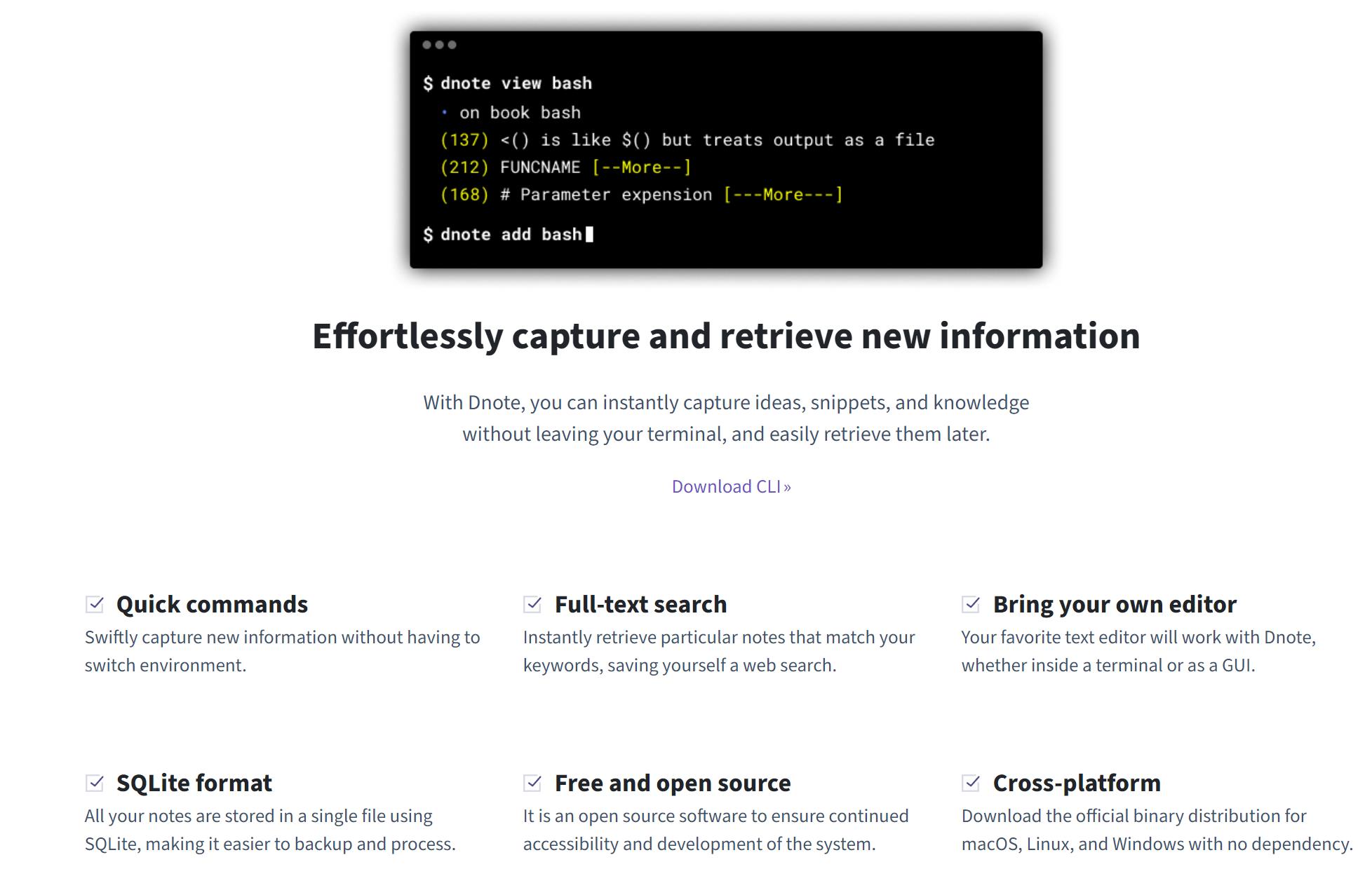 getdnote-命令行笔记本