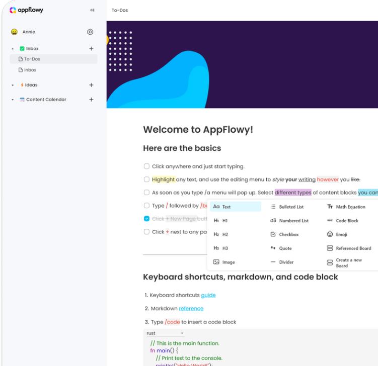 appflowy:知识管理notion开源替