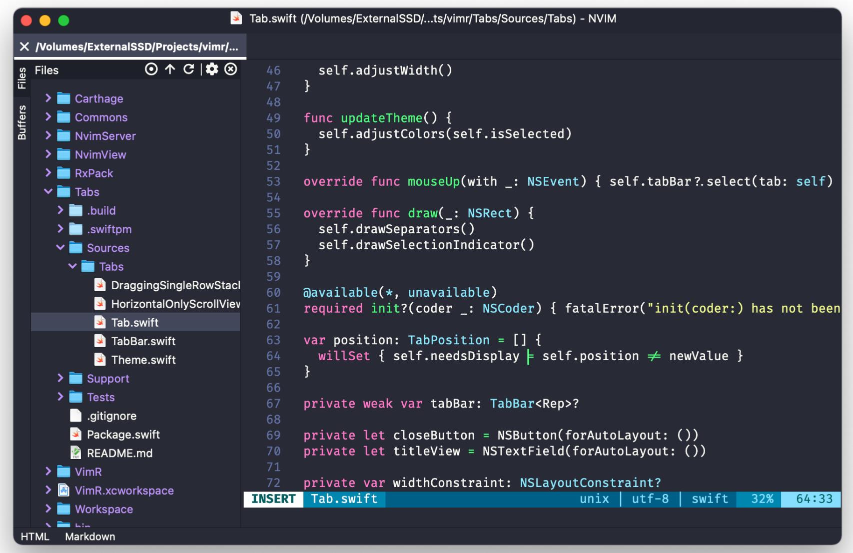 vimr-vim的升级客户端
