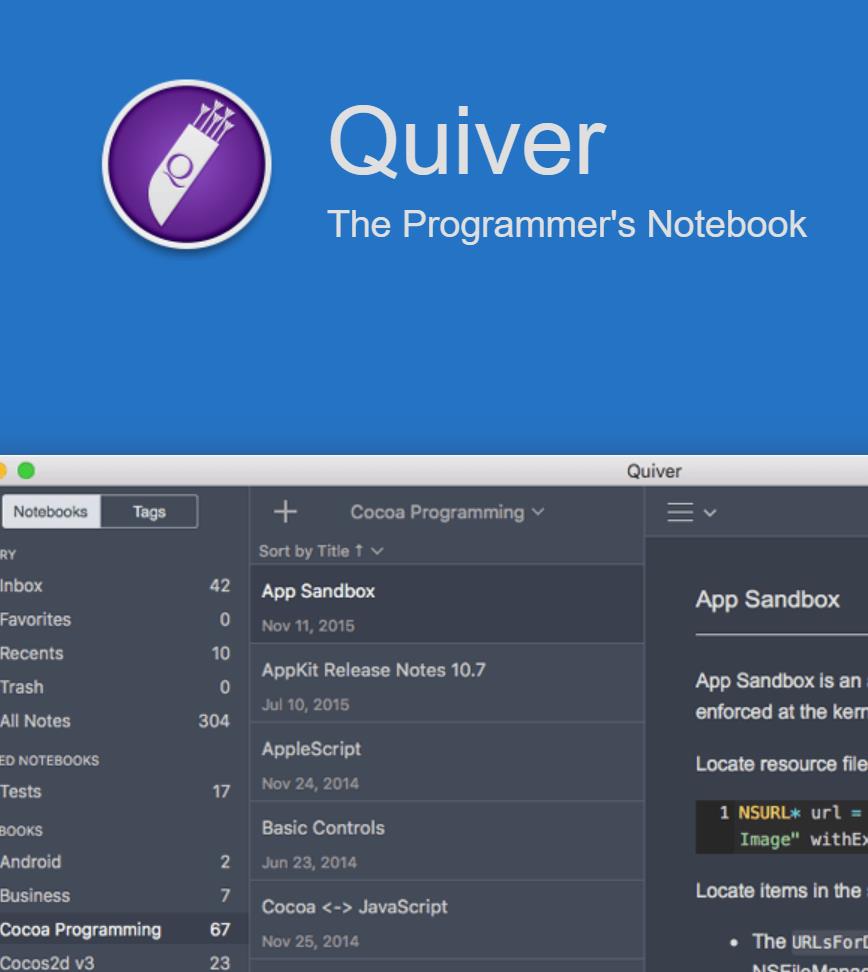 quiver:码农专属笔记本