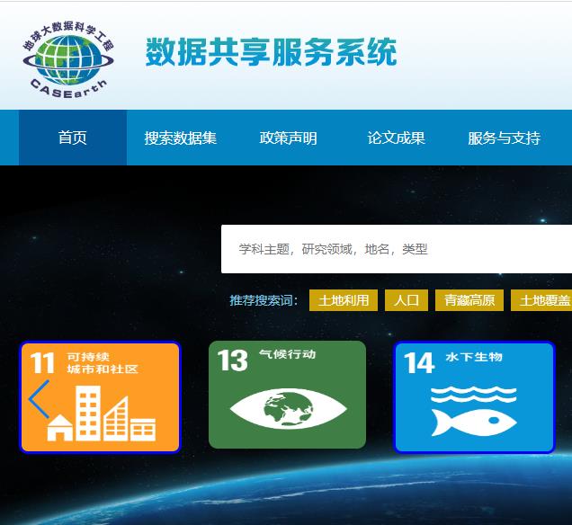 .中科院地球大数据科学工程数据